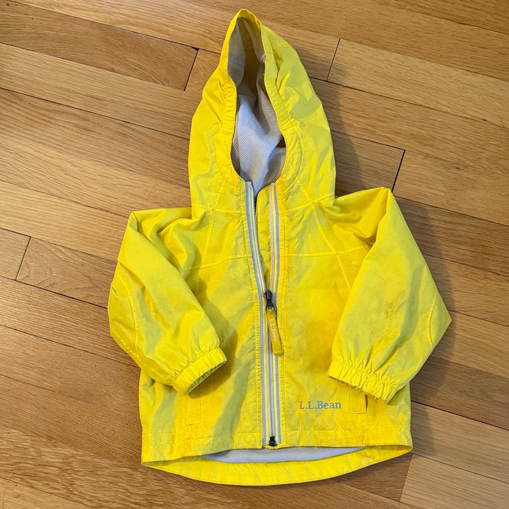 L.L. Bean Bright Yellow Rain Jacket